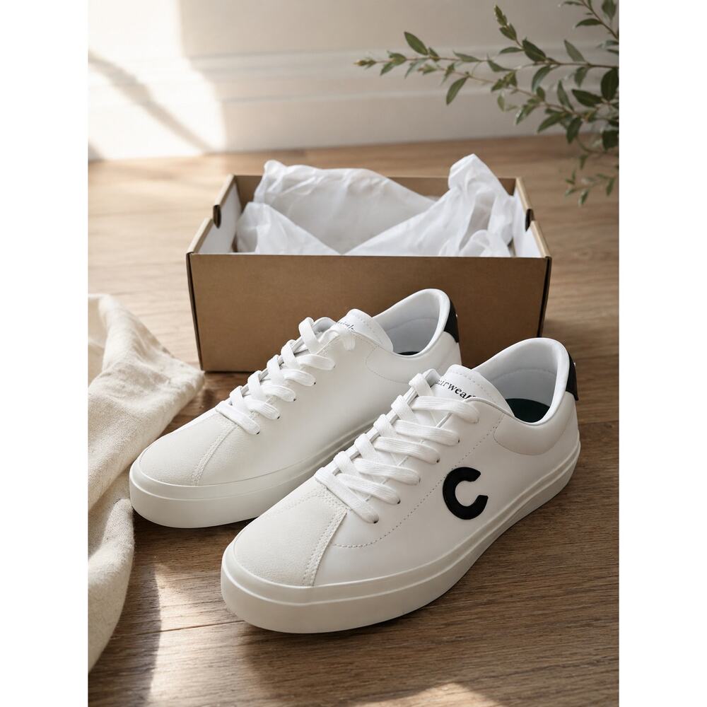 NIB Clearweather Continental White Black Men’s Sneakers Size 11.5 - Picture 2 of 5